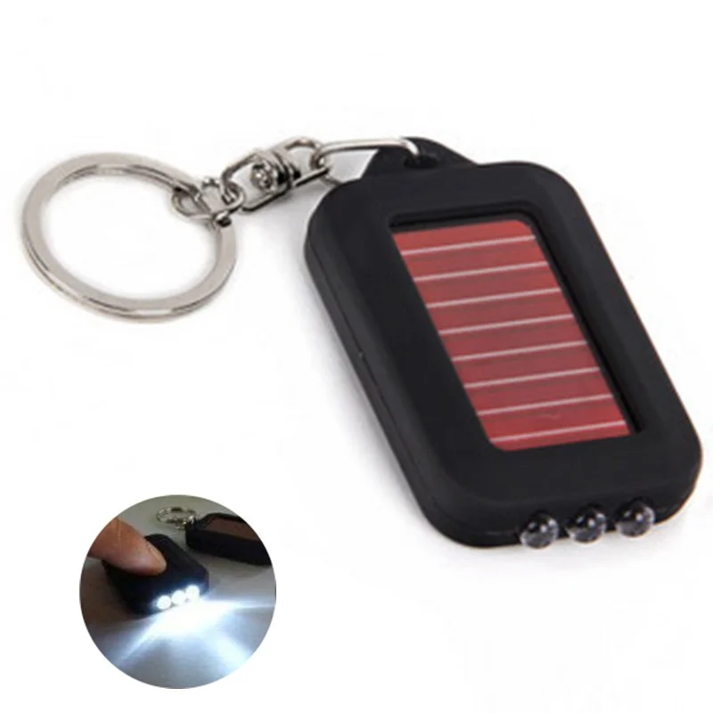 Светодиодный Ночной светильник на солнечной батарее с 3 светодиодами + брелок