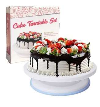 

Anti-skid Birthday Cake Turntable Rotating Plastic Cake Decor Turntable Cake Rotary Table Round Cake Stand Kitchen Baking Tools