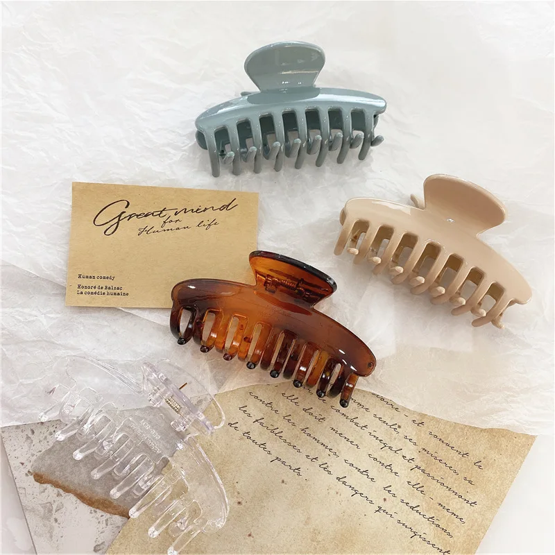 

2020 New Fashion Acetate Acrylic Hair Claw Geometric Oval Hair Clip Hair Clamps Crab for Women Hair Accessories
