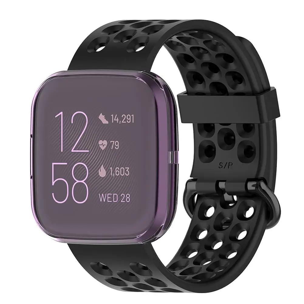 Ультра-тонкий мягкий ТПУ защитный чехол для Fitbit Versa 2 Смарт-часы Полное покрытие защитная оболочка протектор Силиконовый чехол s