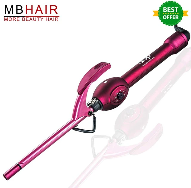 MBHAIR 3/8 Small Barrel Curling Iron Thin curling Wand tiny curling iron  for Short and Long Hair skinny barrel curling iron