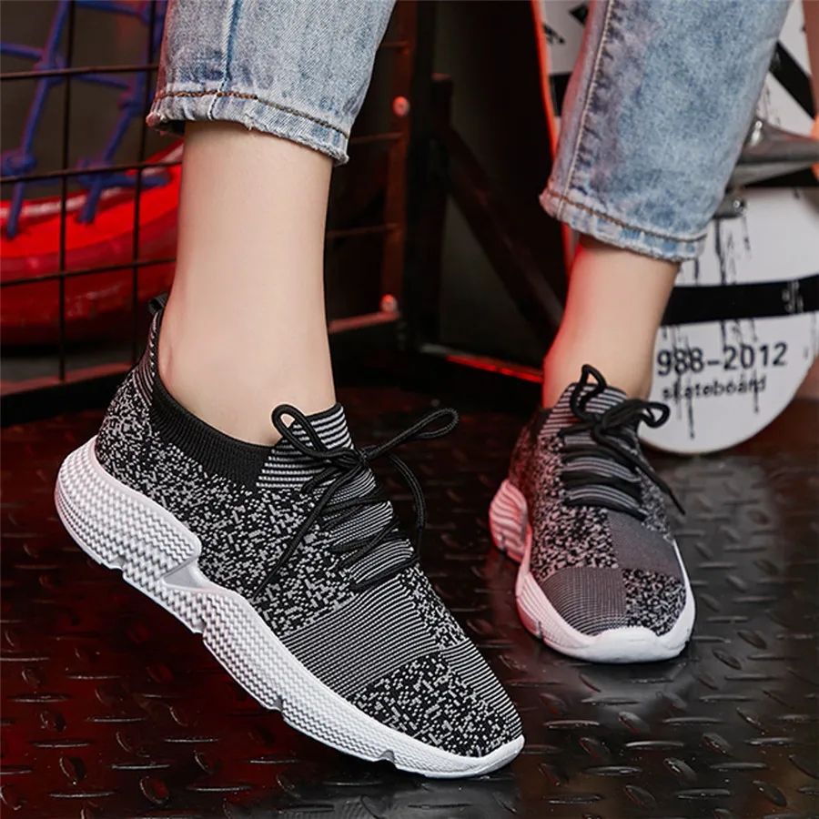 Women's platform sneakers casual plus size breathable sports shoes outdoor fitness running shoes non-slip sneakers homens 35A14 (4)