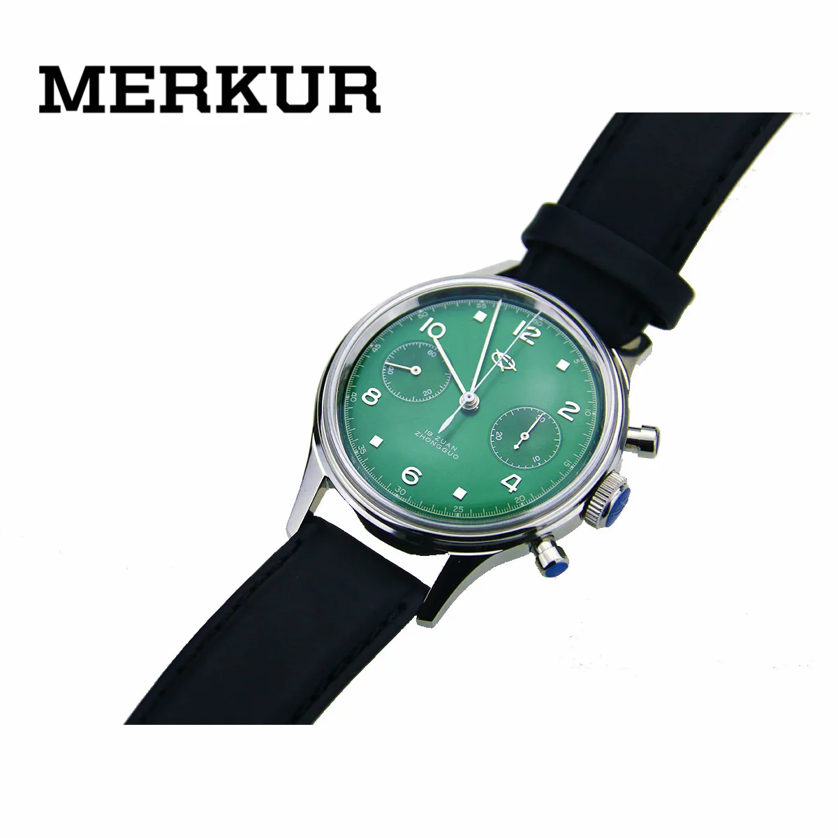 

red Star Seagull Movement Mechanical Chronograph Mens watch Pilot Official Reissue 304 St19 1963 Flieger exibition Green Dial
