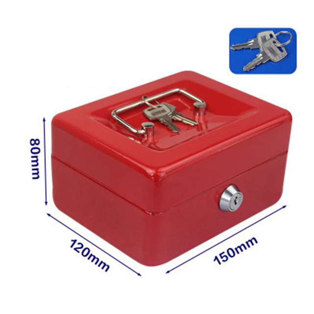Key Locker Safe Home Shop Steel Mini Money Box Security Cash box Storage Box Hidden Coin Money Jewellery