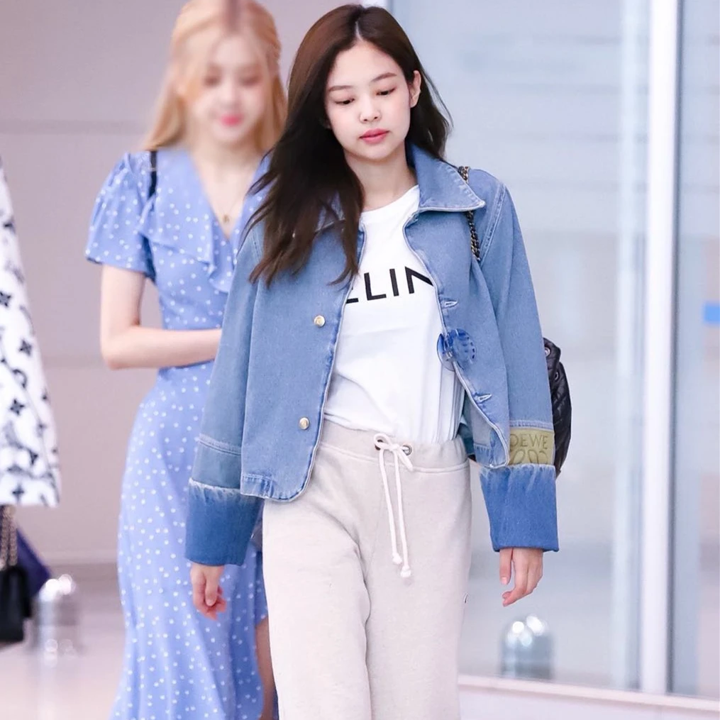 

kpop Blackpink JENNIE same 2019 Fashion Korean slim denim jacket women streetwear simple casual jackets female wild short coats