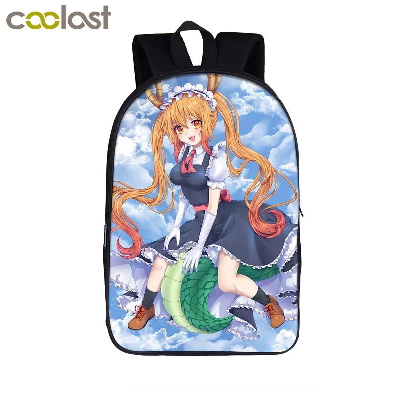 Аниме Miss Kobayashi's Dragon Maid рюкзак с персонажем Kanna Kamui Tohru школьные сумки для