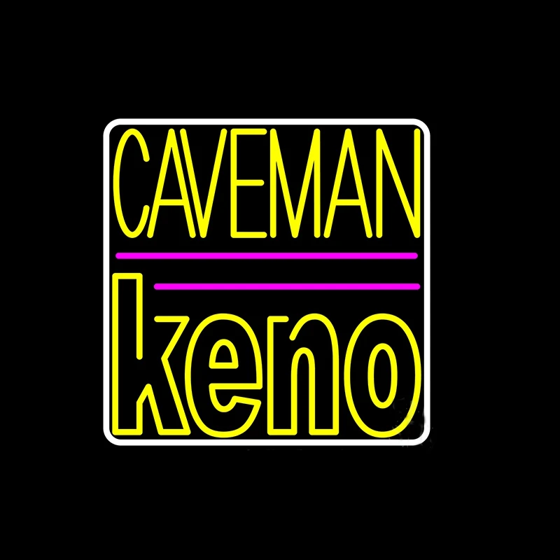 PROD 4000346137345 Caveman Keno Neon Sign Handmade Real Glass Tube Bar
Store Shop Game Room Advertise Deco Decoration Display Lamp Light 24X24