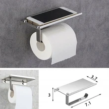Настенный бумажный держатель для телефона, полка для хранения в ванной и винты