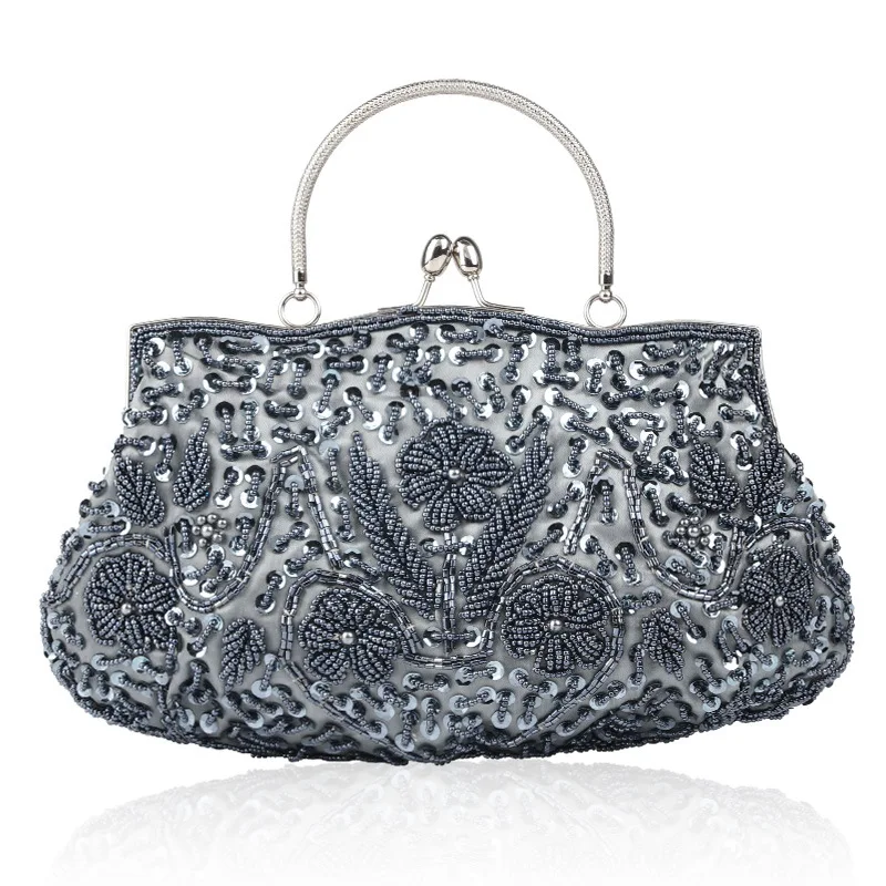 Q506A4 Hot hot style rare retro handmade beaded gown package dinner bag multi-color optional - Цвет: Q506A4
