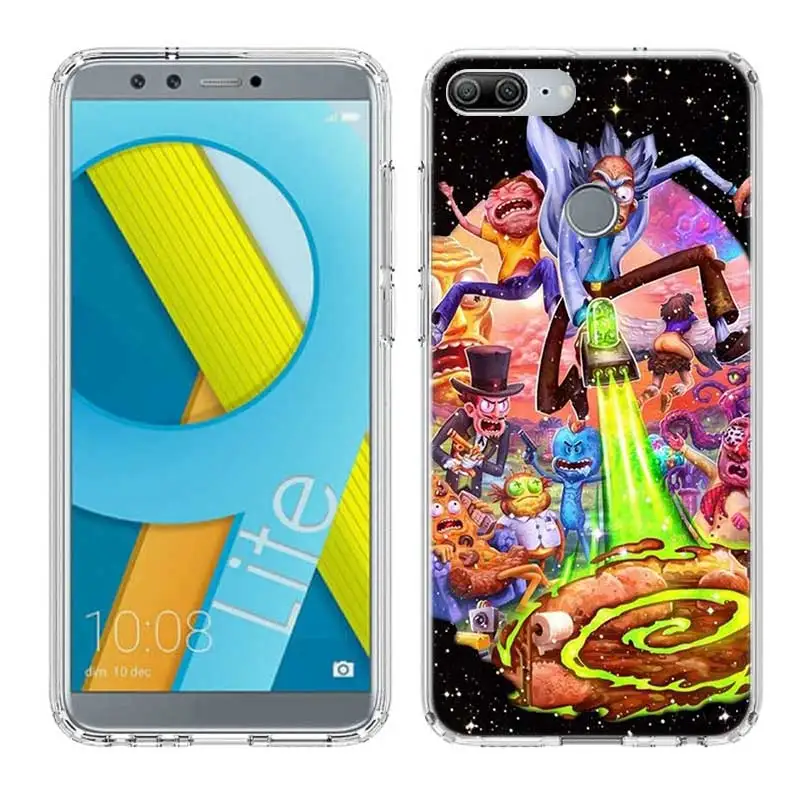 Роскошный силиконовый чехол Rick And Morty с сердечками для huawei Honor 20 Pro 8X9 10 lite 9X 8A 8C 8S V20 20i Y5 Y6 Y7 Y9