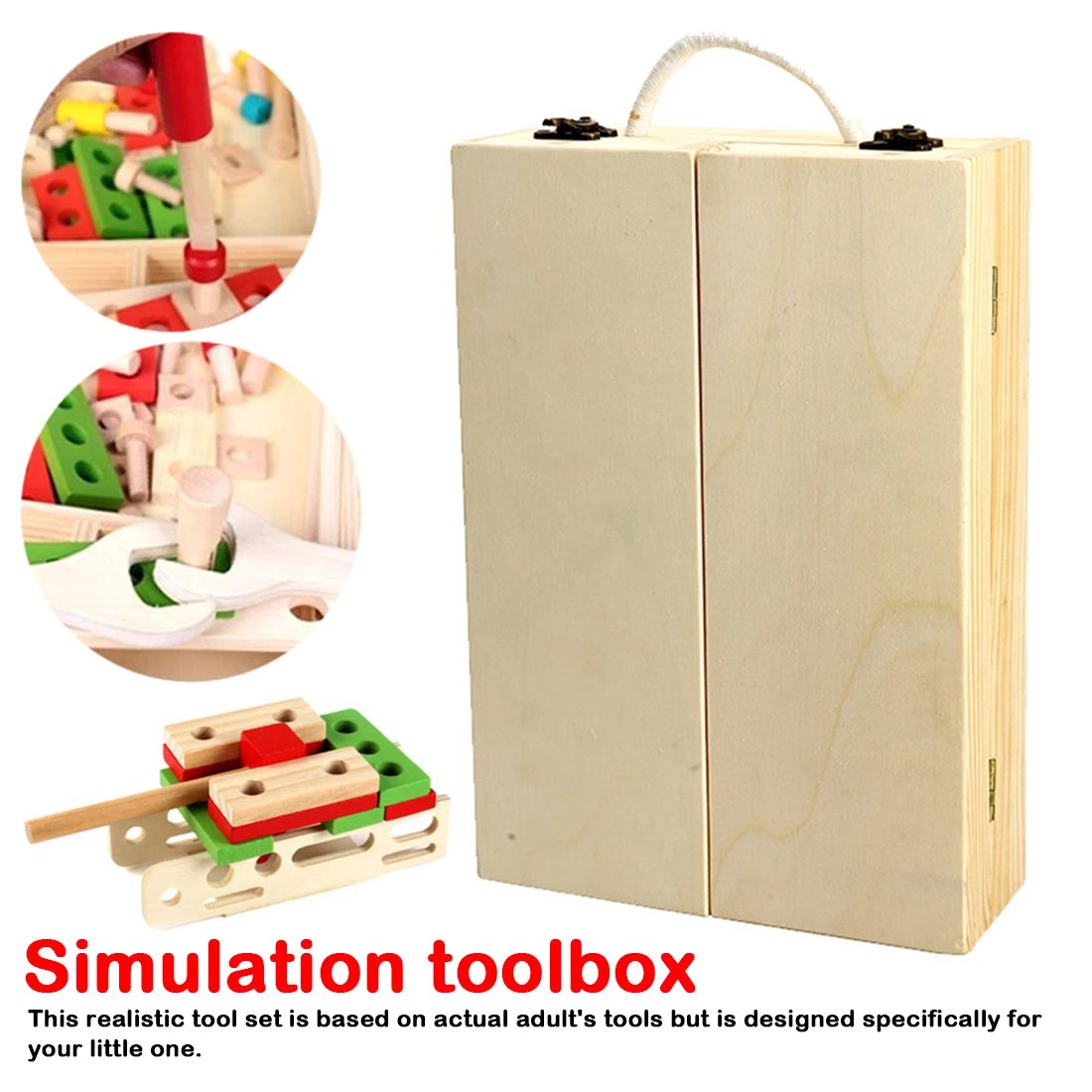 

Multifunctional Tool Set Kids Wood Tools Toy Set Chirstmas Birthday Gift