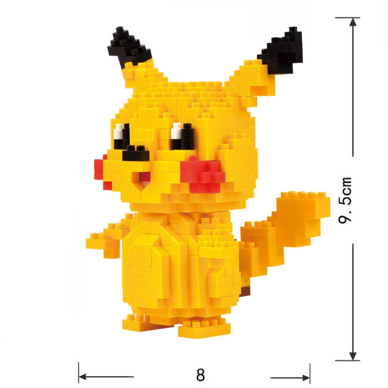 Не совместимый мультфильм Kawaii Poke аниме мяч набор мини Пикачу алмаз блок
