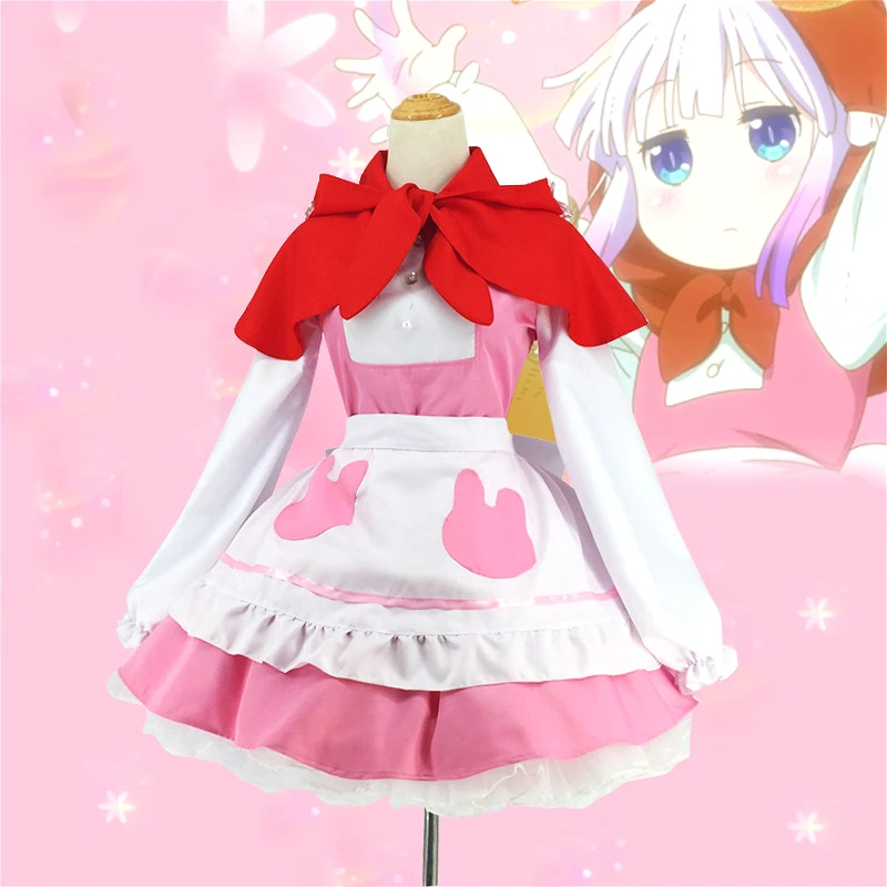 Kanna Cos японское аниме Miss Kobayashi's Dragon Maid Kamui Косплей Канны женское платье |