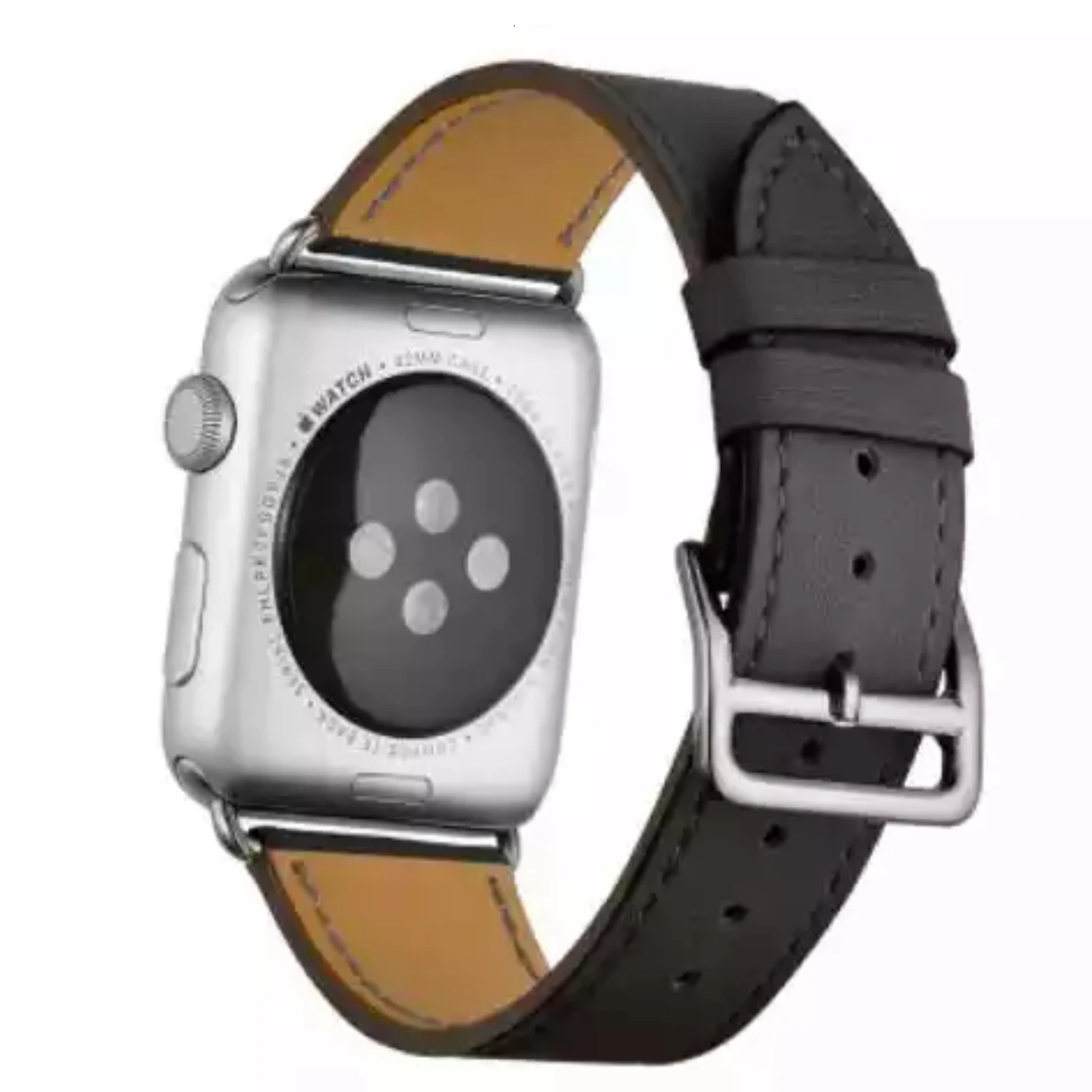 Кожаный браслет для Apple Watch 5, 4, 3, 2 петли, 38 мм, 42 мм, 44 мм, 40 мм, новая модная Замена для Iwatch, ремешки для часов - Цвет ремешка: new-Black