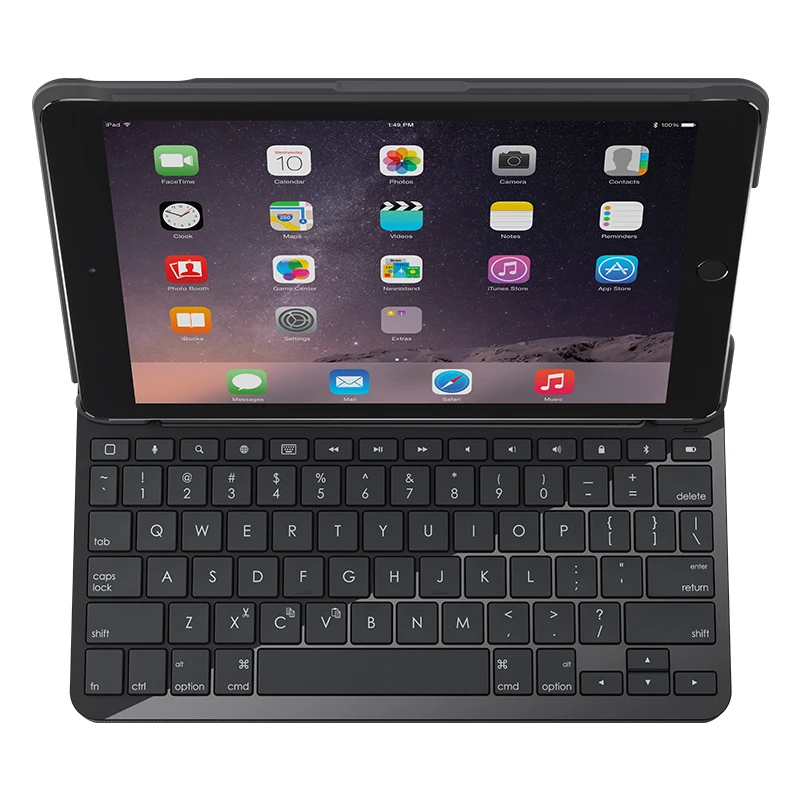 Тонкий чехол-книжка logitech с интегрированной bluetooth-клавиатурой для iPad 5-го и 6-го поколения, чехол-книжка logitech ik1053