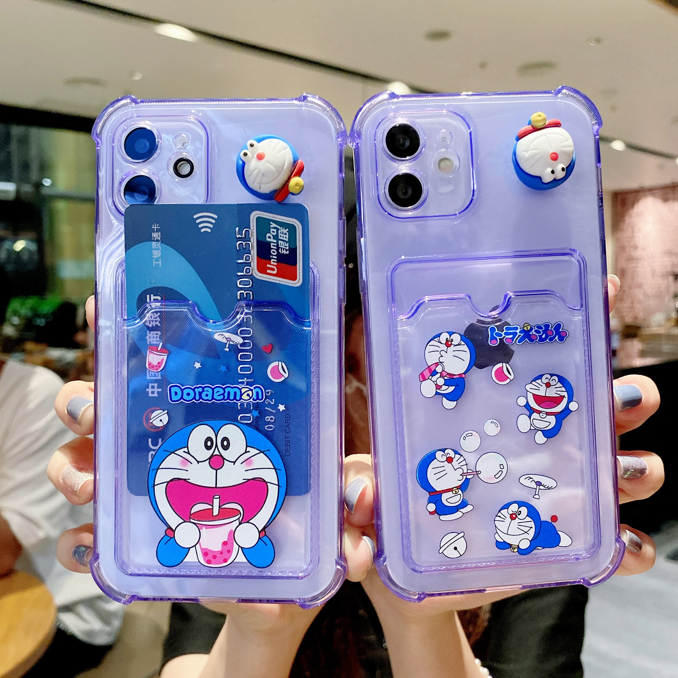 Doraemon Turntable Card Case Silicone Phone Case For Iphone 12 Pro Max 11 7 8 Xr Se X Xs Xsmax Phone Case Covers Aliexpress