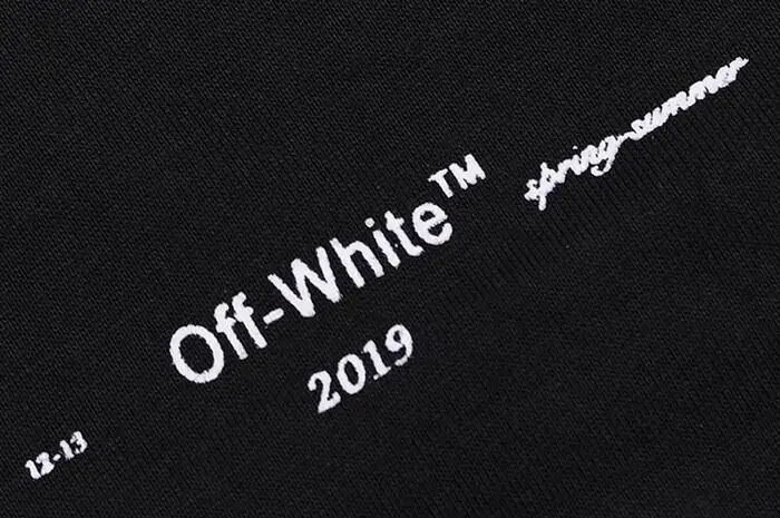 Европейская американская 19SS Off-White OW граффити стрелы пара влюбленных моделей Повседневная модная хлопковая Футболка с круглым вырезом и коротким рукавом