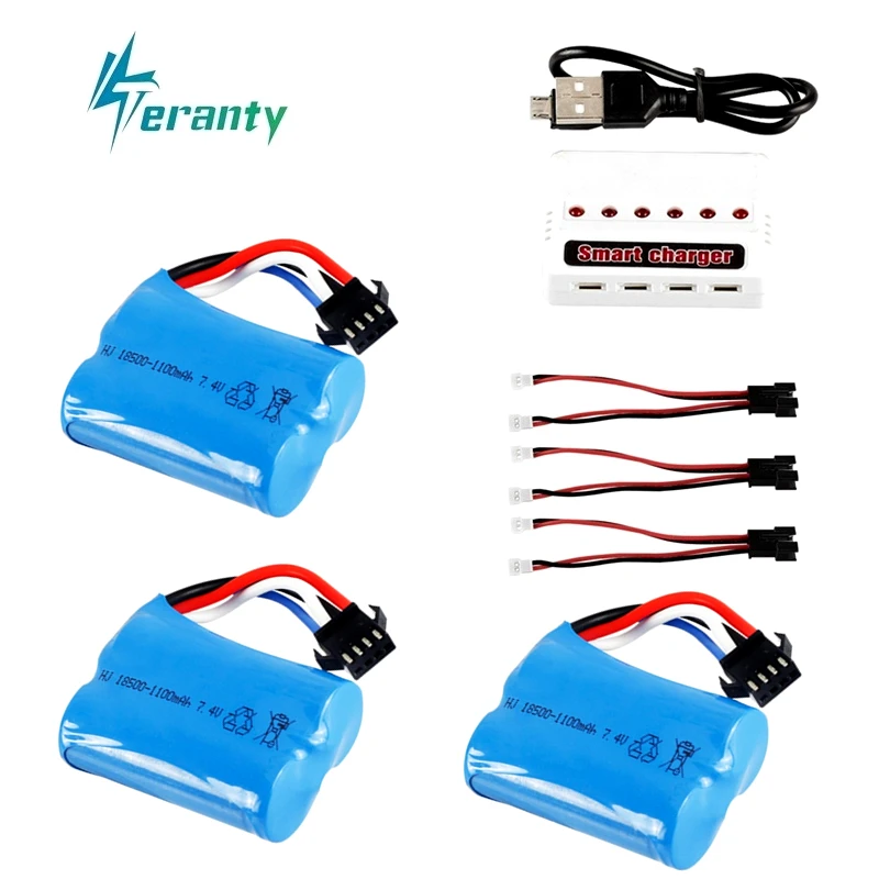 Аккумулятор Lipo 7 4 В 1100 мА · ч 18500 для UDI R/C UDI001 UDI011 HuanQi 960 Venom Speed Boat 3 в х 2 сменный