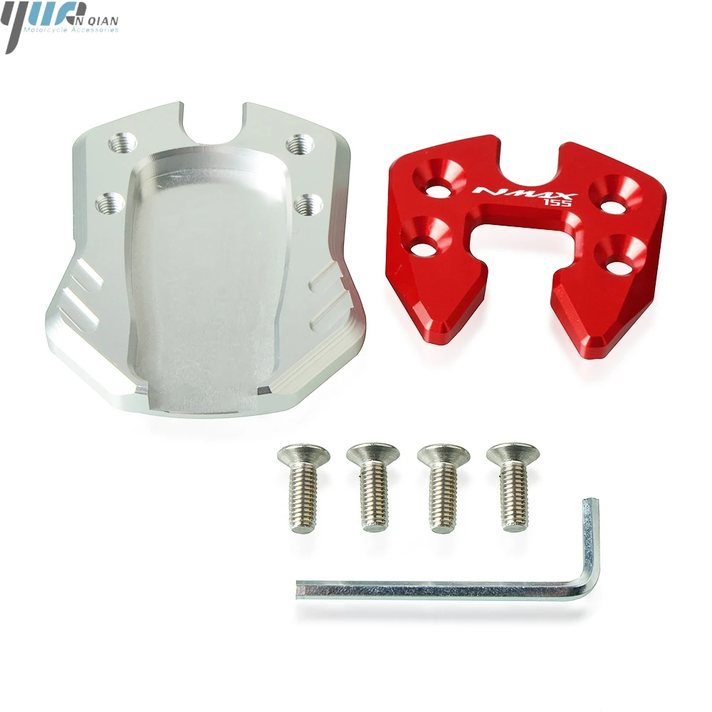 sliver-red-NMAX155 Для YAMAHA NMAX 155 N-MAX 155 мотоциклетная боковая подставка накладка подставка увеличитель поддержка расширение NMAX155 - Цвет: sliver-red-NMAX155