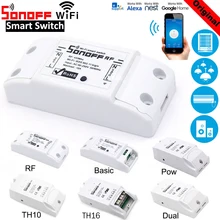 SONOFF – Module d'automatisation sans fil TH10 / TH16 RF Basic Pow Dual, commutateur Wifi, fonctionne avec Alexa Google Home