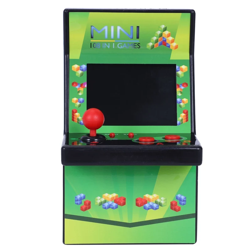 FFYY-Mini Portable Arcade Joystick Machine Classical Retro Style 108 Video Game Built-in Arcade Game Console Handheld