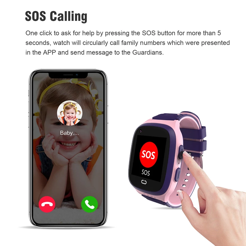 어린이 스마트 워치 4G GPS LBS SOS 카메라 화상 통화, IP67 방수 학생 위치 원격 모니터링, LT31, 1.4 인치 대 LT21