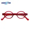 Henotin fashion round reading glasses spring hinges men's and women's readers glasses diopter 0.5 1.75 2.0 3.0 4.0 ► Photo 3/5