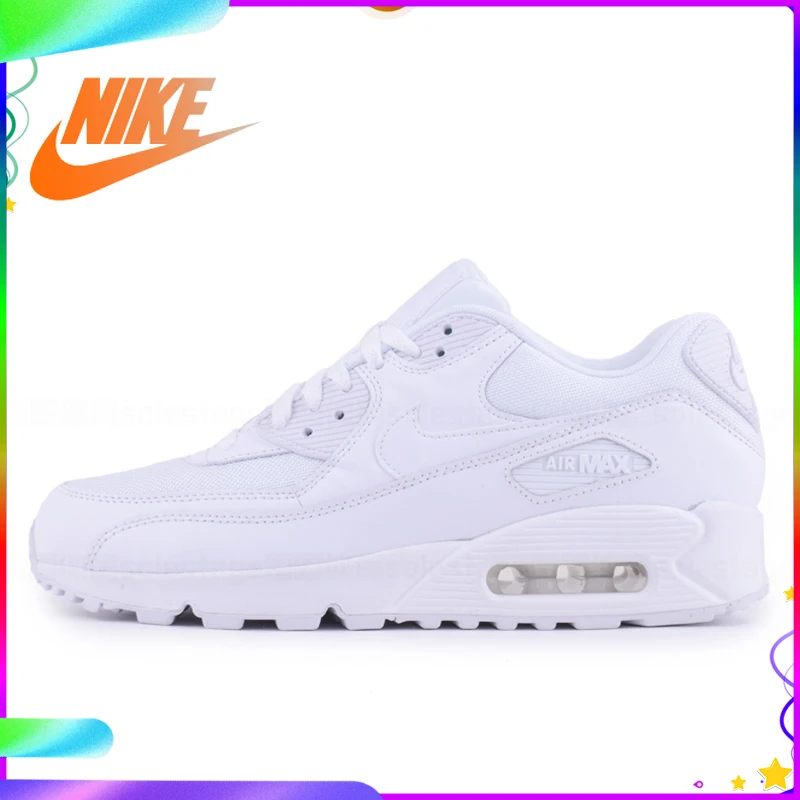 Pаспродажа Оригинальные подлинные мужские дышащие кроссовки для бега от NIKE AIR MAX 90, удобные спортивные уличные кроссовки 537384 073