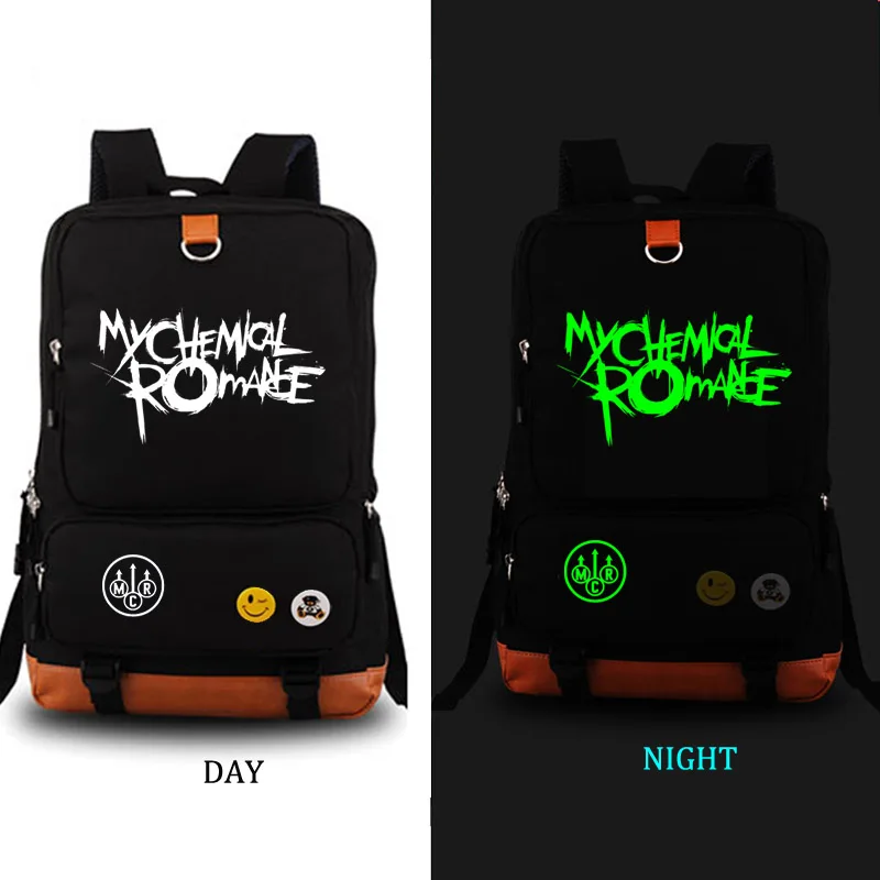 style1 black My Chemical Romance школьная сумка Панк Группа Рюкзак студенческий школьный рюкзак ноутбук рюкзак для отдыха Повседневный Рюкзак - Цвет: style1 black