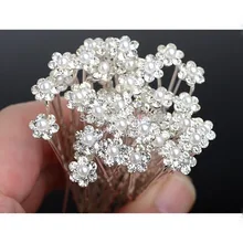 20 шт./лот заколки для волос с жемчугом и цветком для невесты