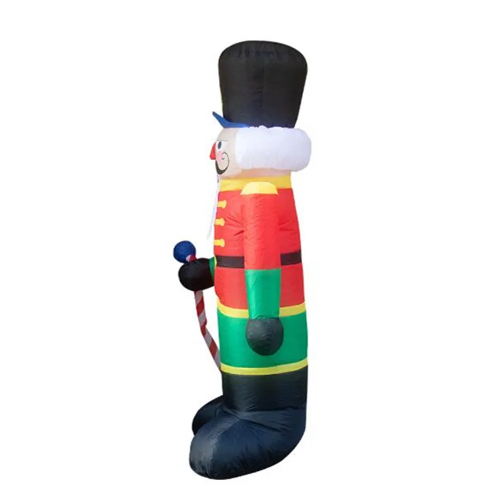 Comprar 240cm Cascanueces aire inflable Santa Claus al aire libre adornos navideños para el hogar Decoración de patio jardín Feliz Navidad noel 2019
