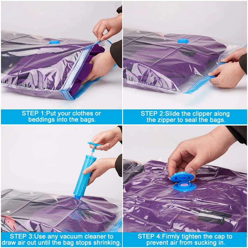 Durable Vacuum Storage Bags For Clothes Pillows Bedding Blanket