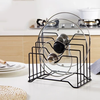 

Metal Iron Art Multi-function Pot Cover Frame Chopping Board Knife Board Kitchen Storage Racks Kitchen Utensils