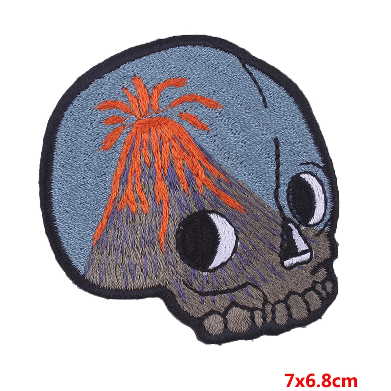 PE2785CT Prajna DIY железные нашивки для одежды панк череп нашивка для одежды вышитые нашивки на одежду значки-наклейки нашивка с буквами - Цвет: PE2785CT
