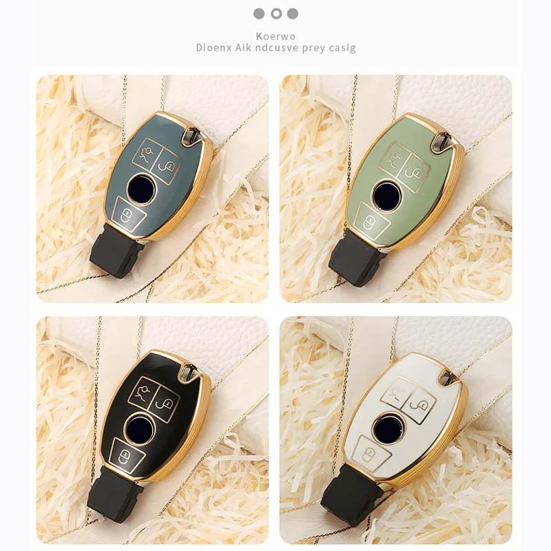 New Style Car Key Case Cover For Mercedes Benz w211 w204 A B R G Class GLK GLA GLC GLR W210 W176 W202 W463 Shell Accessories