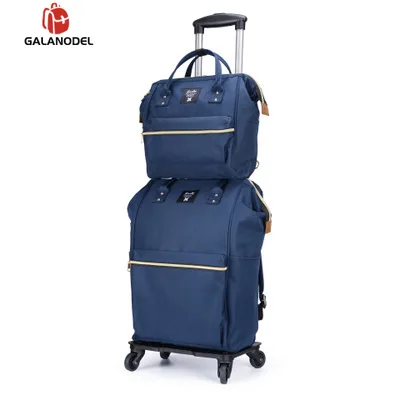 2 Piece handbags Портативный багажный дорожный рюкзак на колесиках, сумка на колесиках, женская сумка, легкая, вместительная, чемодан, сумки для переноски - Цвет: 2 Piece handbags