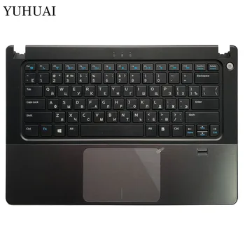 

Russian laptop Keyboard for DELL vostro V5460 5460 5470 V5480 Palmrest Upper cover Touchpad with fingerprint