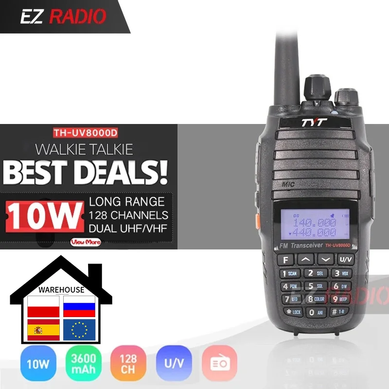 Обновленная версия перекрестного ретранслятора 10 Вт функция УКВ УВЧ TYT TH UV8000D