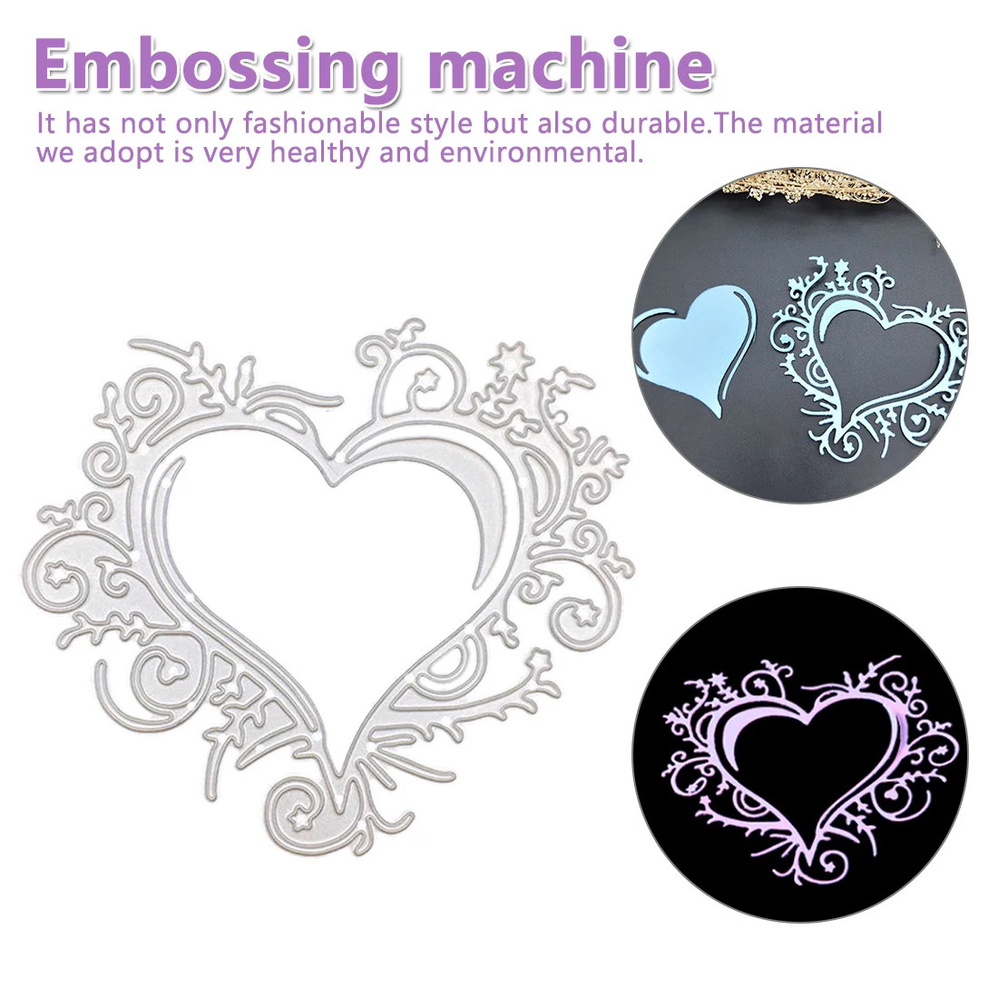 

DIY Metal Cutting Die Template knife mold Embossing Album Paper Card Craft Carbon Steel Die heart-shaped hollow lace