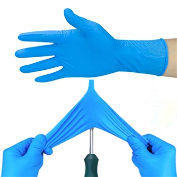 

Disposable Nitrile Gloves Protection Blue Non-Slip Home Cleaning Dishwashing Kitchen Free Latex Disposable Household Gloves