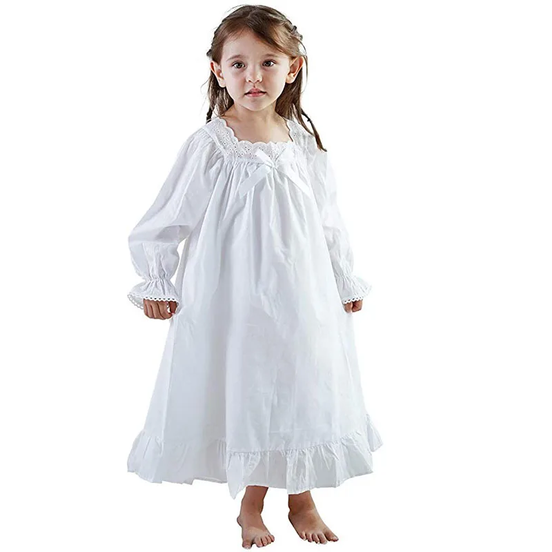 Одежда для маленьких девочек; ночная рубашка принцессы; рубашки для сна с длинными рукавами; рубашки для сна; пижамы; рождественское платье; одежда для сна для детей 2-От 3 до 12 лет