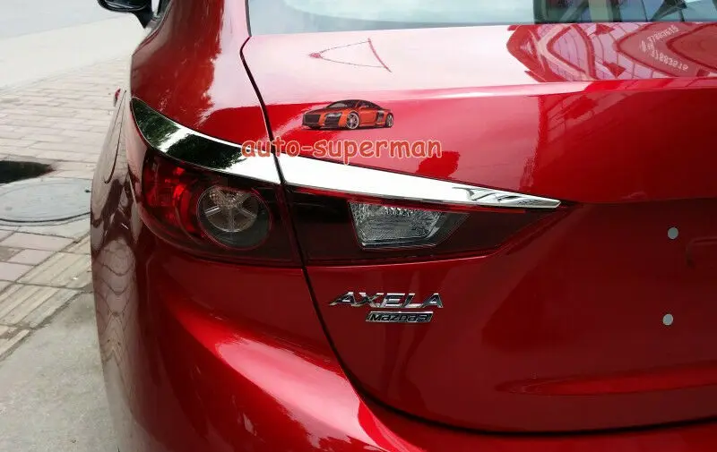 Сталь задняя подсветка отделка хром для Mazda3 седан