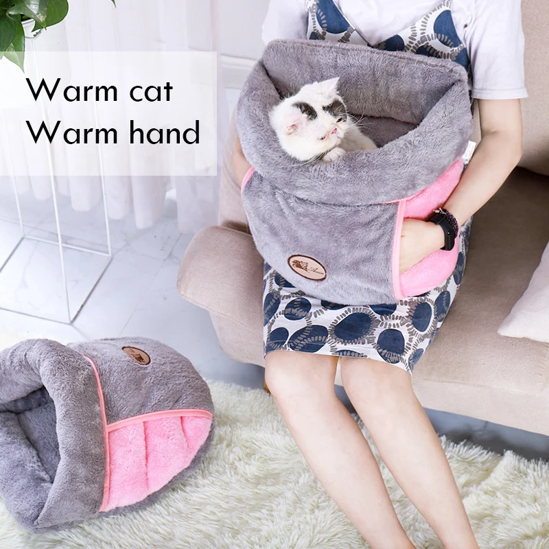 Cuddle кокон кошка пещера кровать для домашних животных, сохраняет тепло спальный мешок креативные Тапочки Дом, ортопедические круглые Cuddle гнездо Snuggery теплая рука