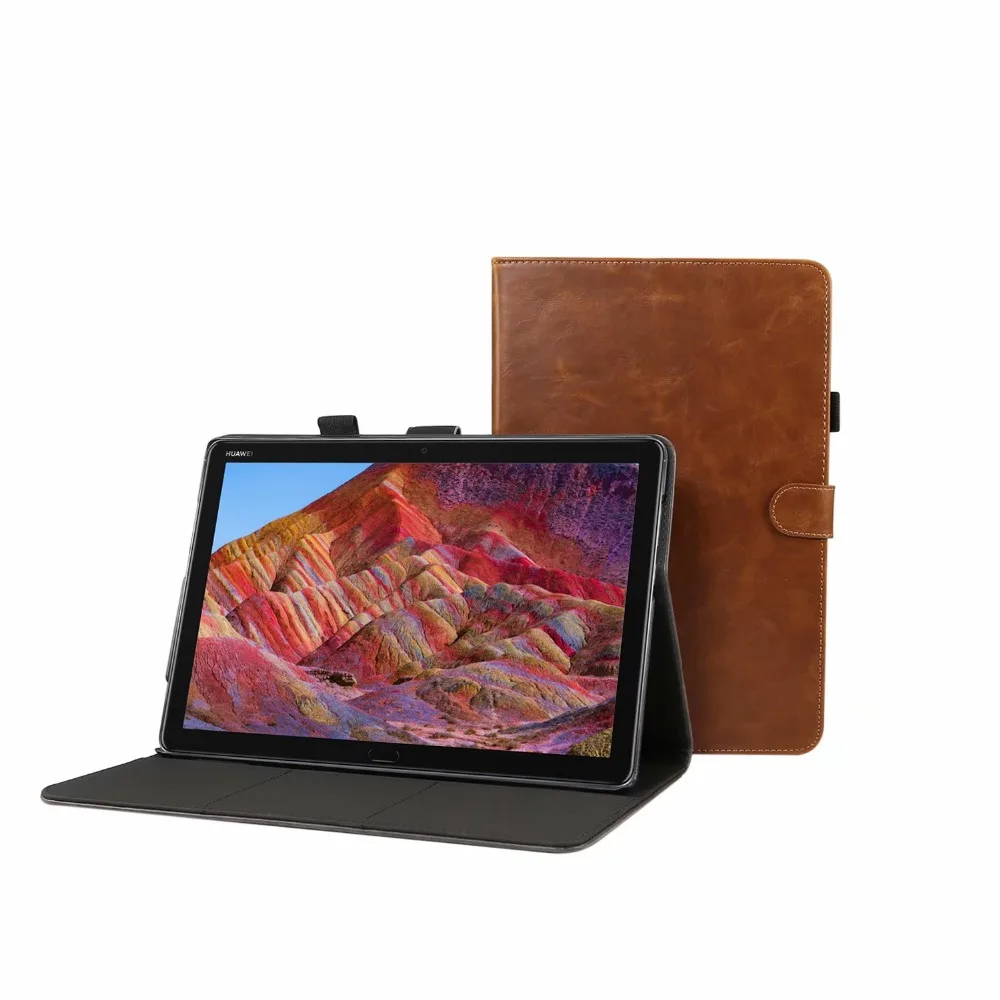 Шикарный чехол для планшета для huawei MediaPad M5 lite BAH2-L09/W09/W19 10,1 дюймов чехол Ретро PU кожаный чехол-подставка чехол+ ручка