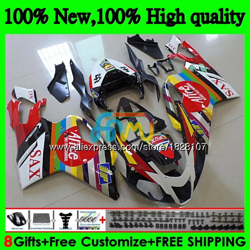 RSV1000R для Aprilia RSV1000 R Mille 03 04 05 06 55BS. 20 RSV1000RR РСВ 1000 R RR 1000R 2003 2004 2005 красного и черного цвета Новинка 2006 обтекатель