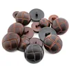 New 10pcs Round Imitation leather Buckle Plastic buttons for clothing Decorative sewing accessories 1