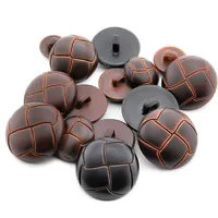 New 10pcs Round Imitation leather Buckle Plastic buttons for clothing Decorative sewing accessories 1