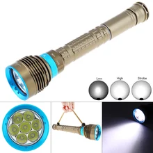 

SecurityIng High Power Flashlight XM-L L2 LED 8000LM Waterproof Underwater 50M Diving Flashlight Support 18650 /26650 Batteries