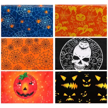 

6Pcs Halloween Disposable Tablecloth PE Table Cloth Picnic Table Covers Table Decoration (1+2+3+4+5+6)