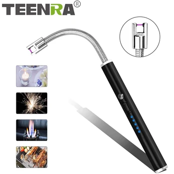 

TEENRA Electronic Usb Charging Lighter Kitchen Gas Stove Candle Lighters Hose Torch Electric BBQ Lighter Pipe Smoke